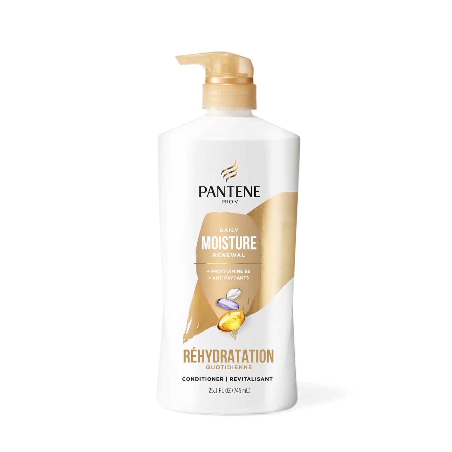 Pantene Shampoo & Conditioner Set, Daily Moisture Renewal - Pro-V Nutrients, +Miracle Rescue Shot