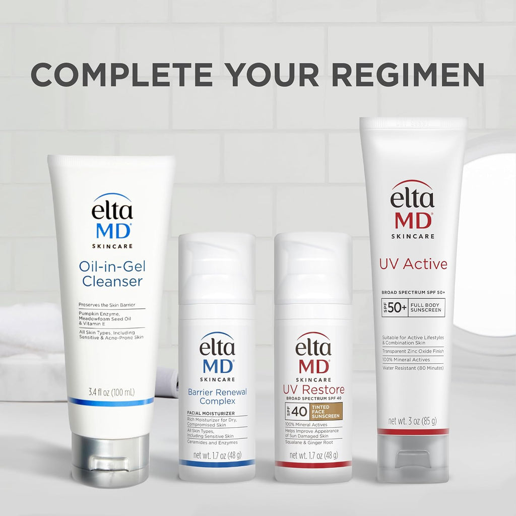 EltaMD UV Restore Tinted Sunscreen for Face SPF 40, Tinted Mineral Sunscreen for Sun Damaged Skin