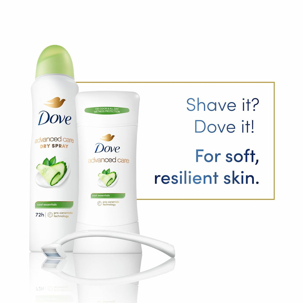 Dove Advanced Care Antiperspirant Deodorant Stick Cool Essentials, skin barrier repair, pro ceramide