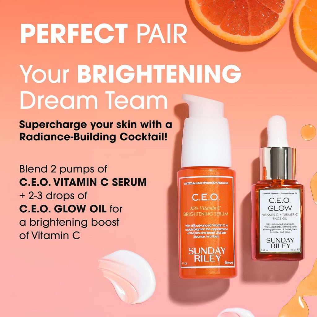 Sunday Riley C.E.O. Glow Vitamin C & Turmeric Face Oil, 0.5 Fl Oz