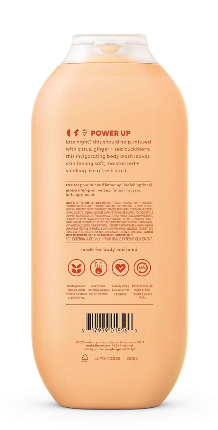 Method Body Wash, Energy Boost, 18oz (Pack of 1)