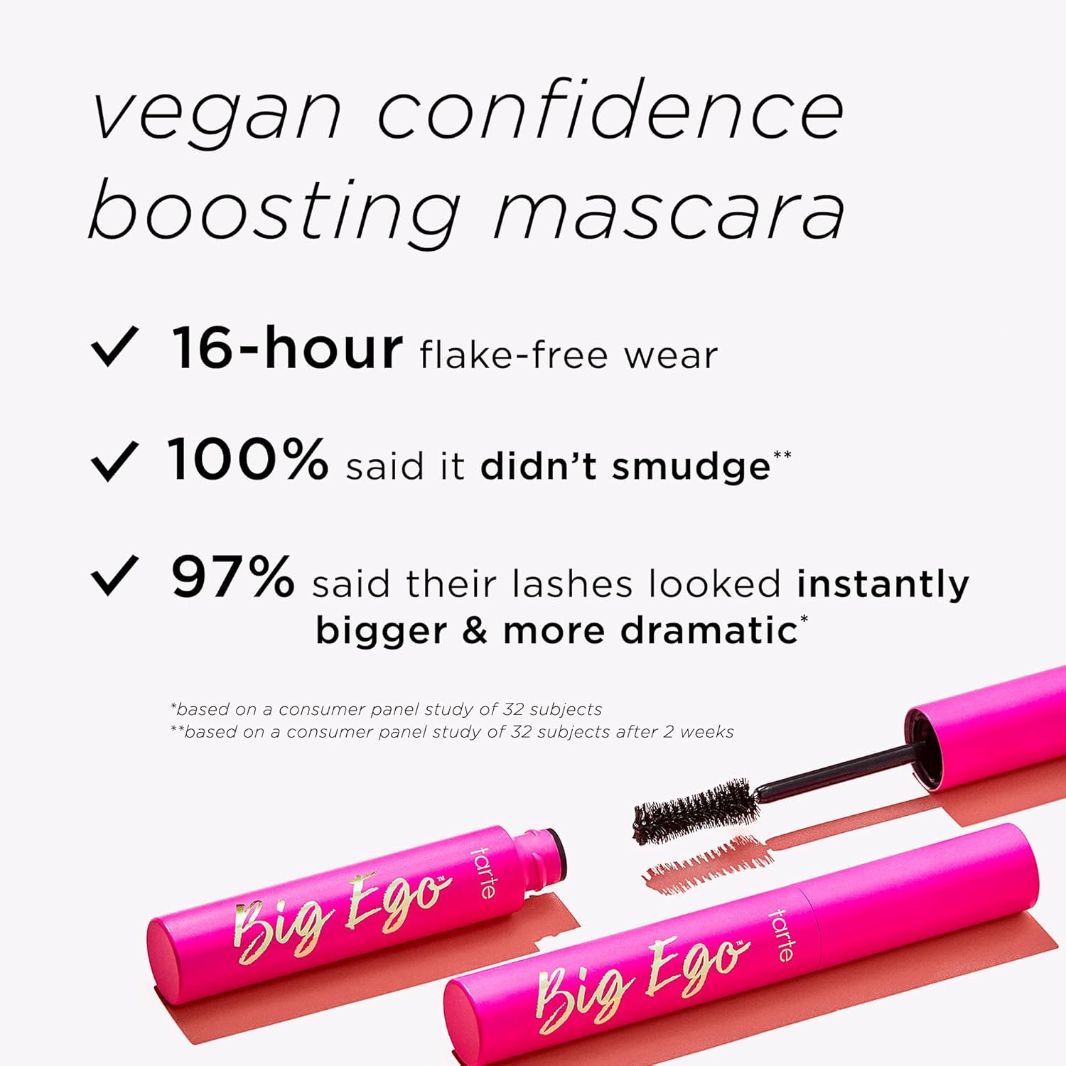 tarte big ego mascara - black - full size