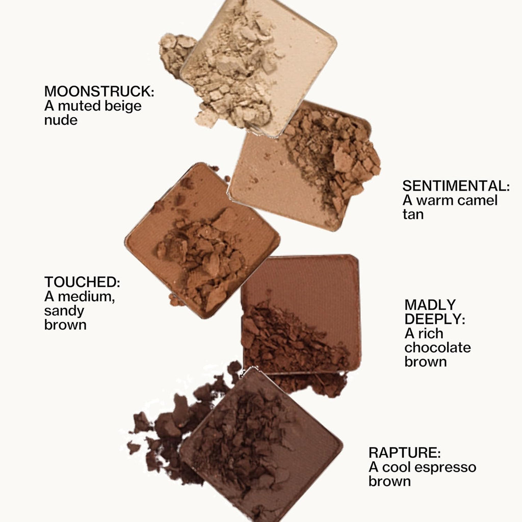 Pacifica Pink Nudes Mineral Eyeshadow Palette, 10 Neutral Shades, For Natural or Smoky Eye Look