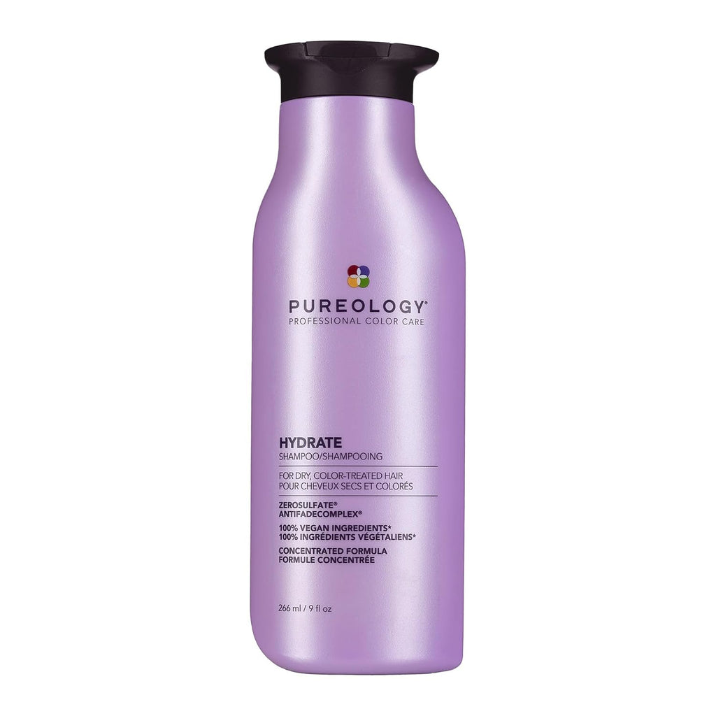 Pureology Hydrate Shampoo - For Dry or Color-Treated Hair, Intense Hydration & Softness, With Rose
