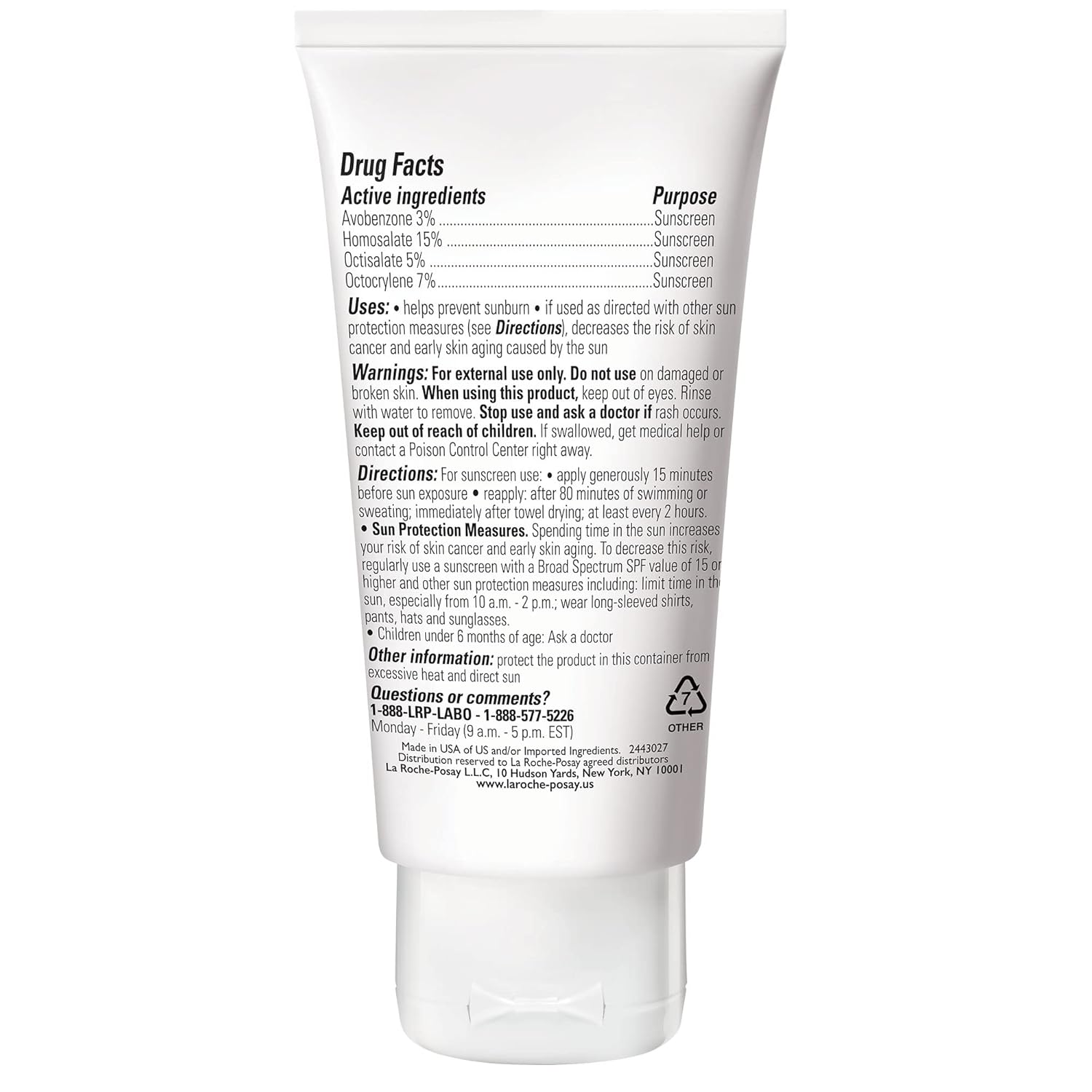 La Roche-Posay Anthelios Clear Skin Sunscreen Dry Touch SPF 60, Oil Free, For Face, Antioxidants