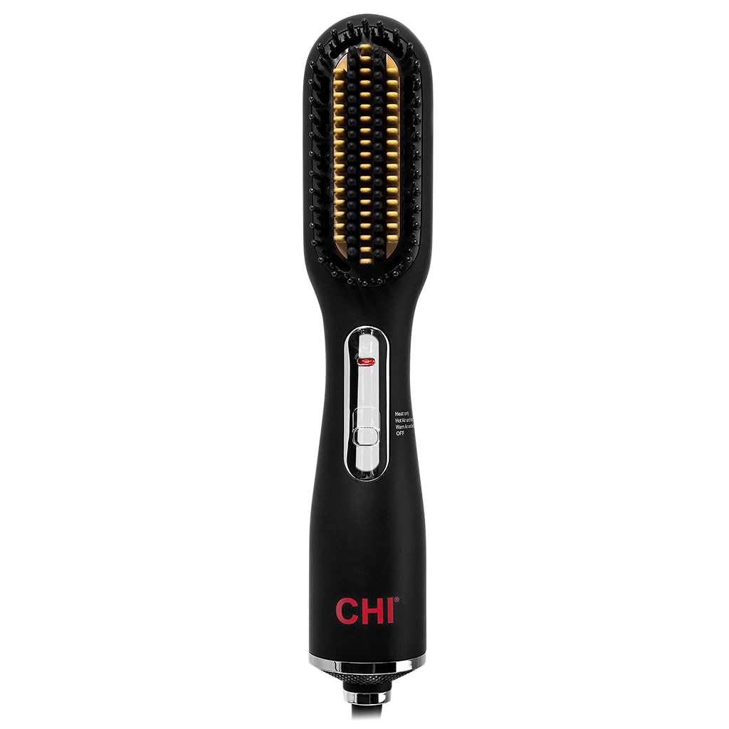 CHI 3-in-1 Hot Smoothing Dryer Brush with Three Preset Modes for Customized Styling