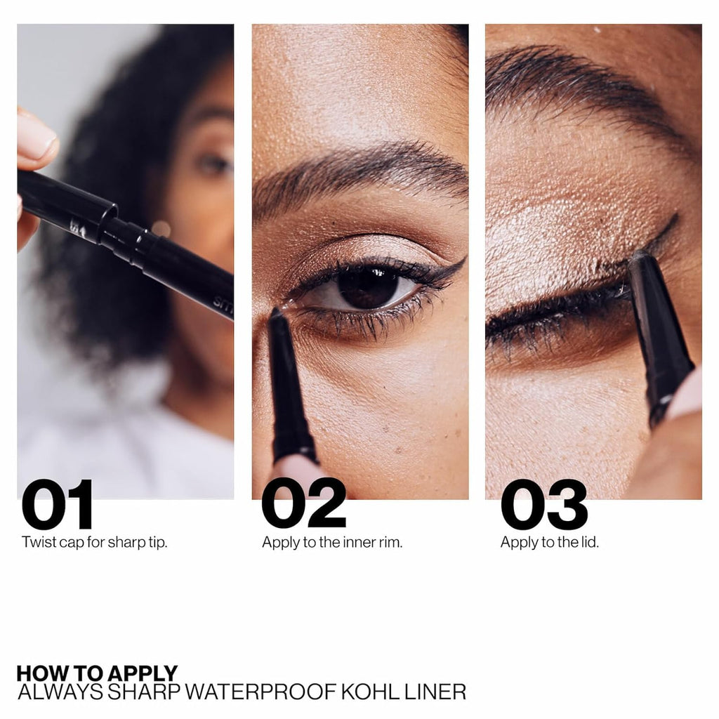 Smashbox Always Sharp Longwear Waterproof Kohl Eyeliner Pencil | Self-Sharpening Cap, High Pigment