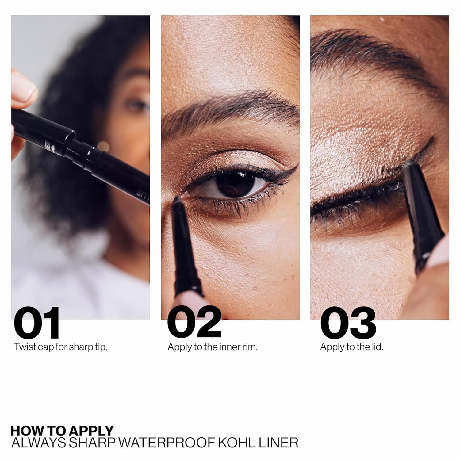 Smashbox Always Sharp Longwear Waterproof Kohl Eyeliner Pencil | Self-Sharpening Cap, High Pigment