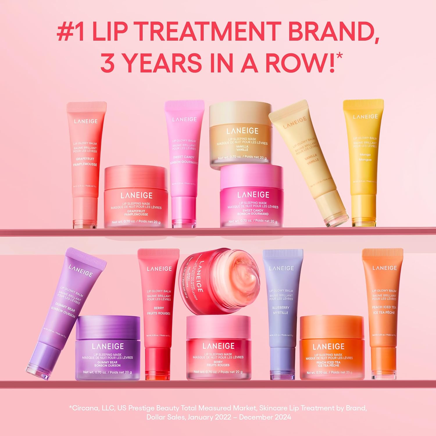 LANEIGE Lip Glowy Balm: Sheer Tinted Lip Moisturizer, Shea Butter, for Hydrating Shine & Soft Lips