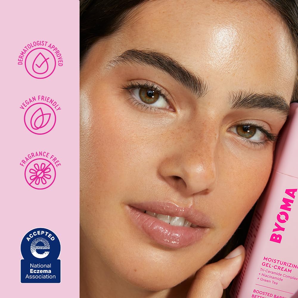 BYOMA Moisturizing Gel Cream - Barrier Repair Face Lotion with Niacinamide and Green Tea - Ceramide