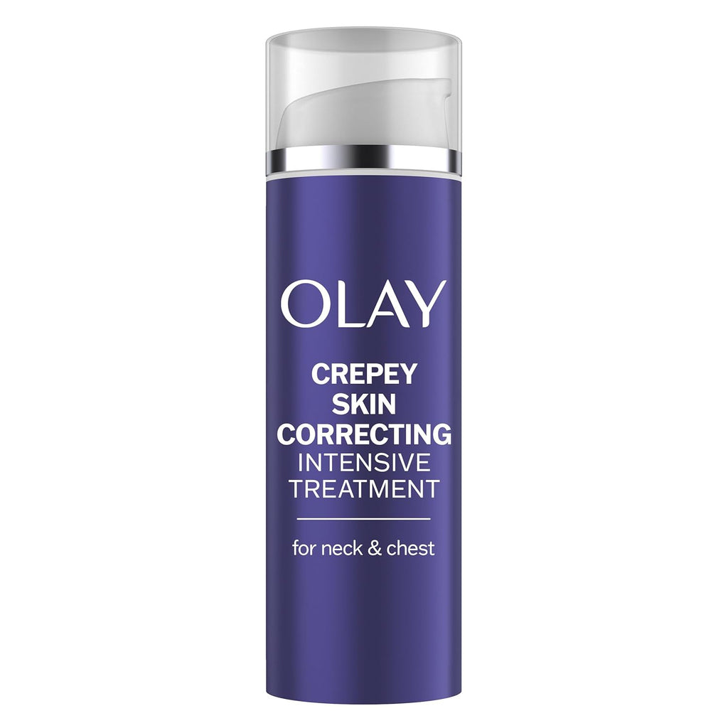 Olay Treatment Cream Intensive Crepey Skin Correcting for Neck & Chest with Retinol24, Vitamin B3