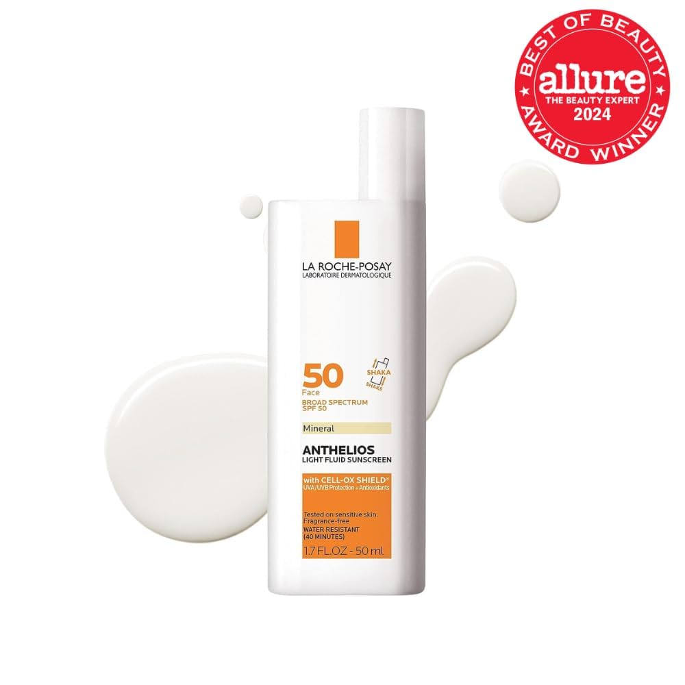 La Roche-Posay Anthelios Mineral Ultra-Light Face Sunscreen SPF 50, Zinc Oxide Sunscreen for Face