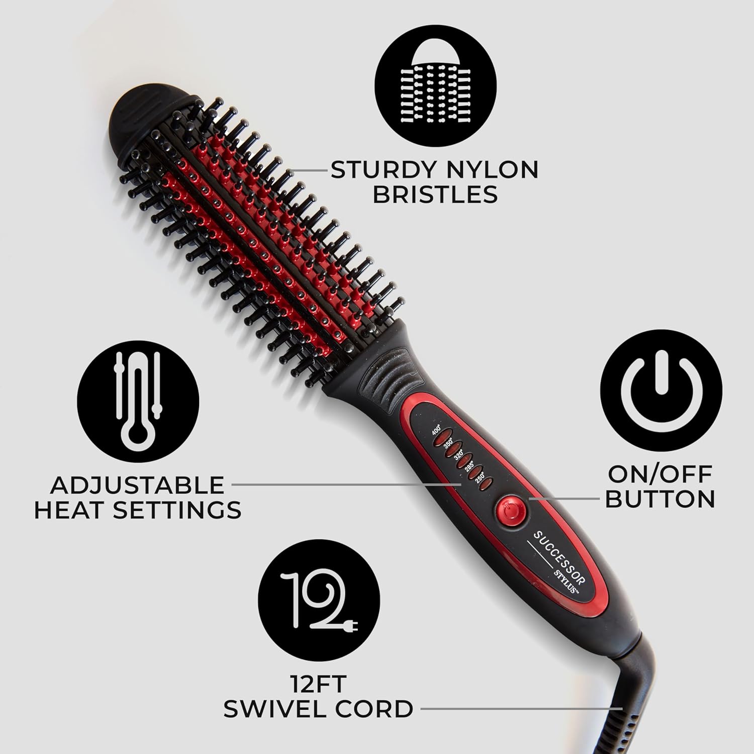 FHI Heat Stylus Thermal Styling Brush — Multi-Functional Thermal Brush for Smoothing, Volumizing