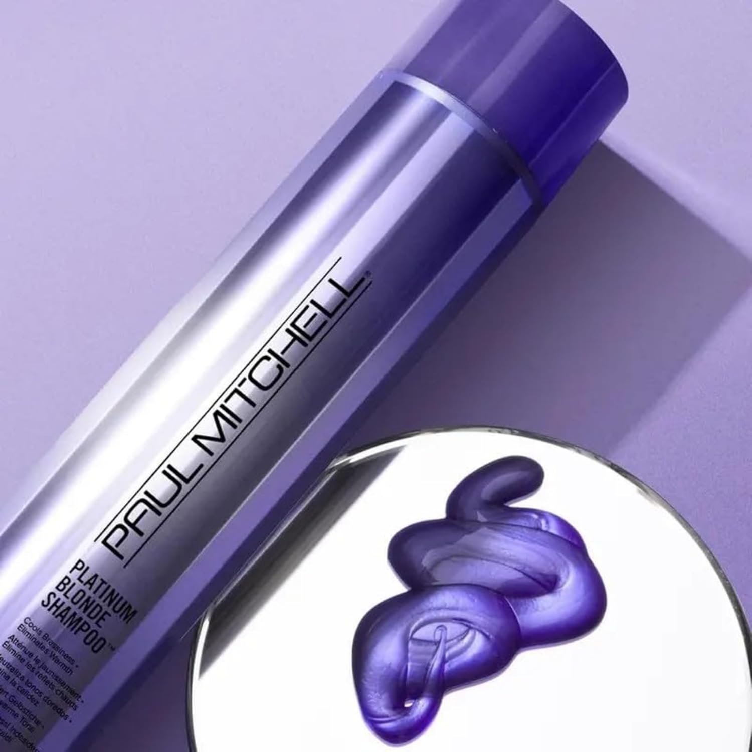 Paul Mitchell Platinum Blonde Violet Shampoo, Banishes Brass +Brightens, Blonde, Silver, Gray, White