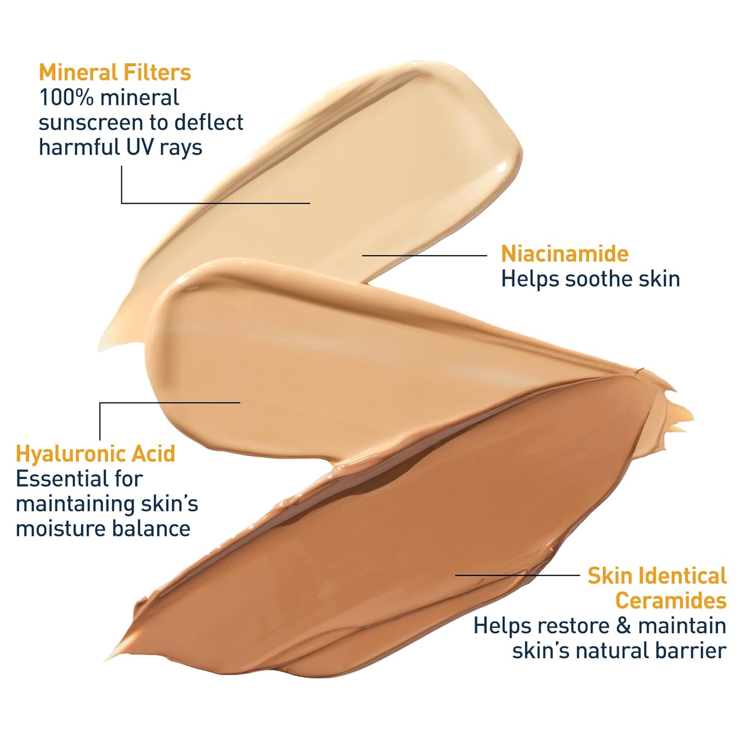 CeraVe Hydrating Mineral Sunscreen SPF30 with Sheer Tint, Tinted, Blends Seamlessly for Healthy Glow