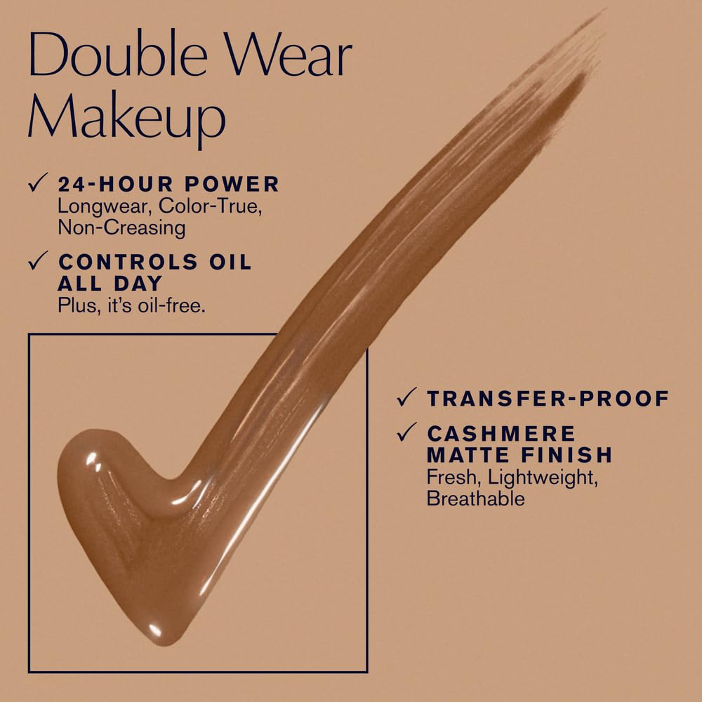 Estée Lauder Double Wear Stay-in-Place 24-Hour Long-Wear Matte Foundation Makeup, 4C3 Soft Tan