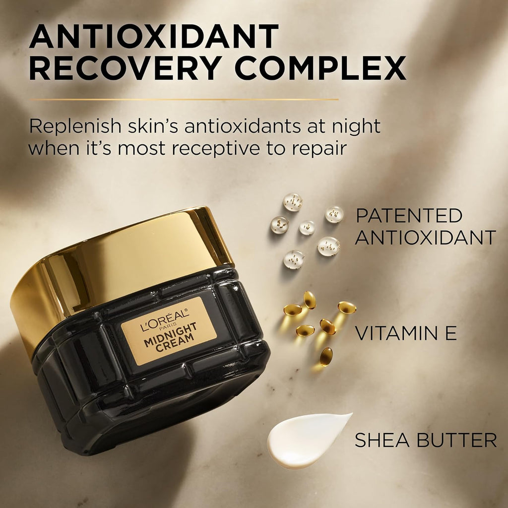 L'Oreal Paris Age Perfect Anti-Aging Midnight Cream, Face Moisturizer to Reduce Wrinkles& Firm Skin