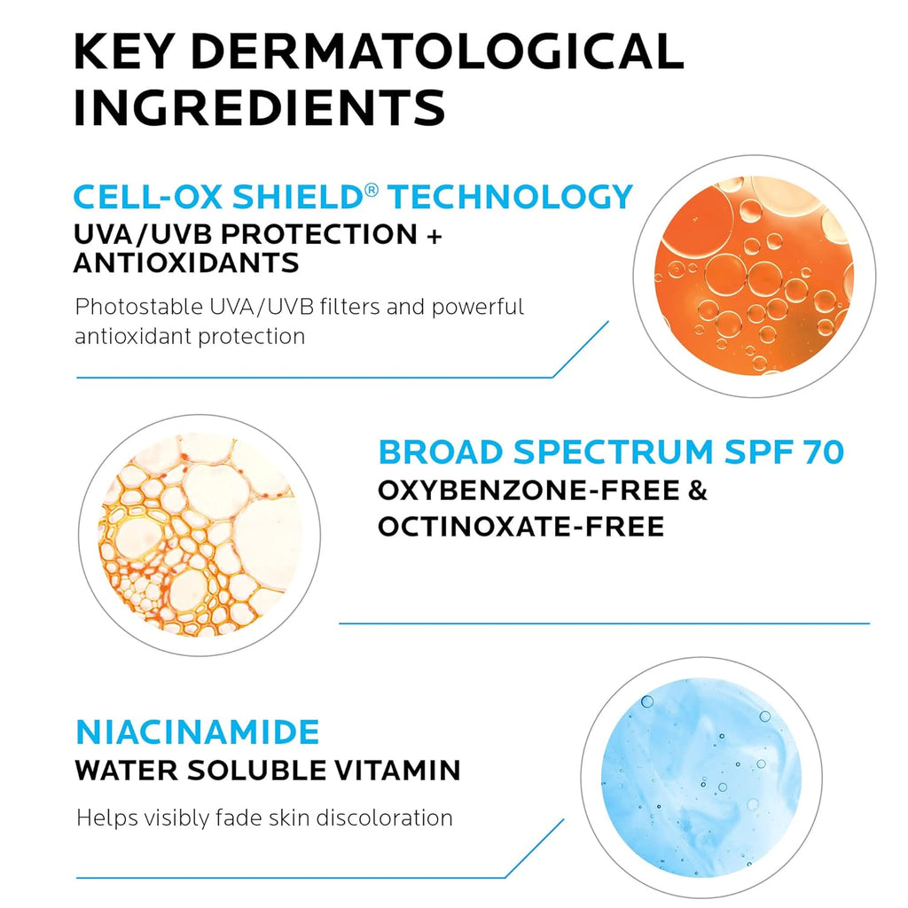 La Roche-Posay Anthelios UV Correct Sunscreen Moisturizer SPF 70, Daily Anti-Aging Face Moisturizer