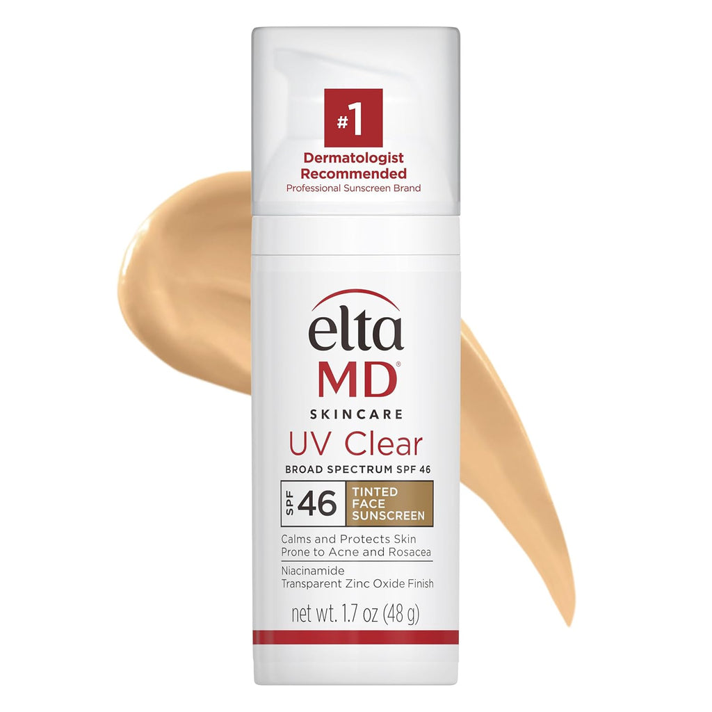 EltaMD UV Clear Tinted Sunscreen for Face,SPF 46 with Zinc Oxide,Oil-Free, Dermatologist Recommended