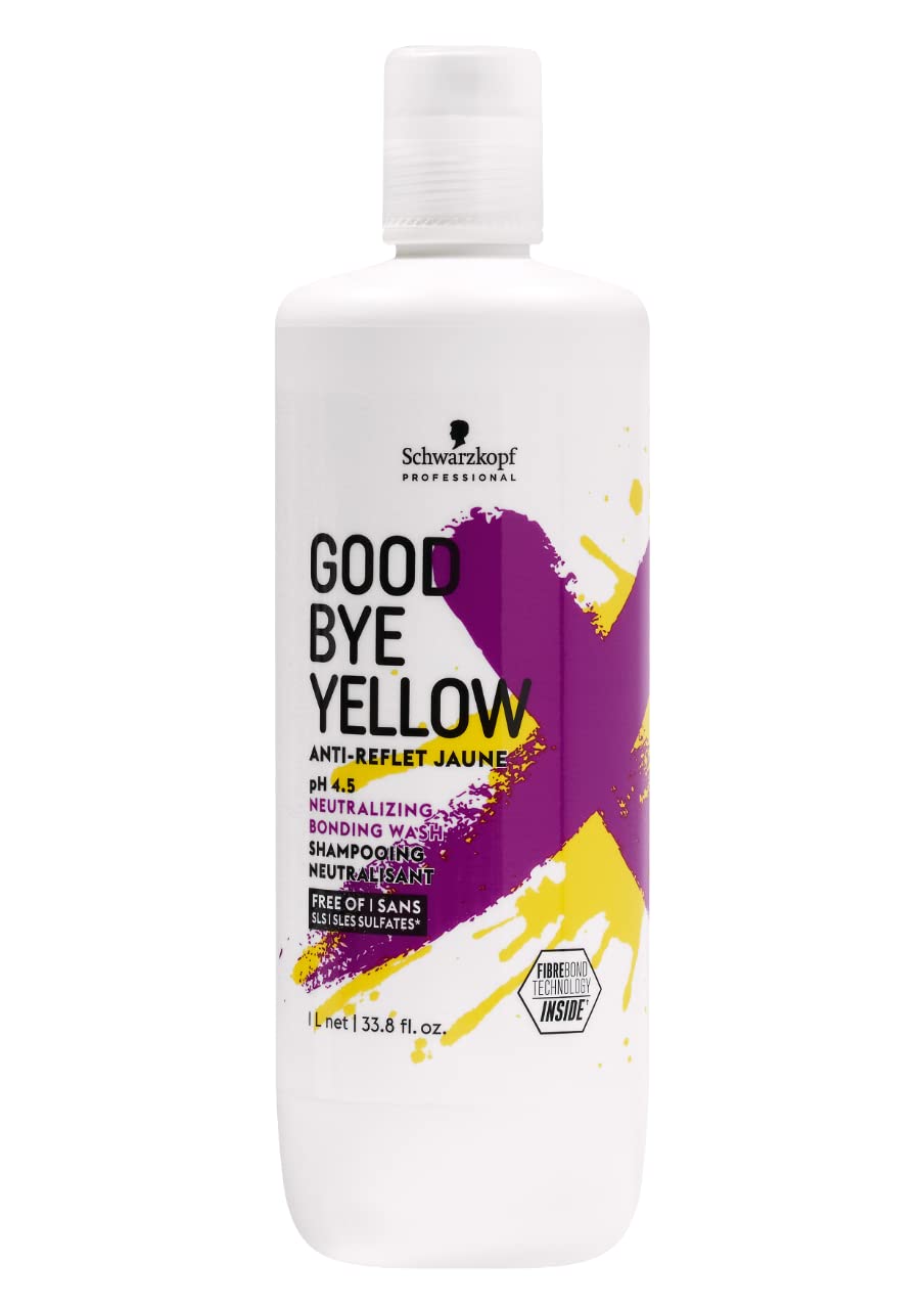 Goodbye Yellow Neutralizing Wash Shampoo – Color Balancing for Brassy and Yellow Tones – Cleansing
