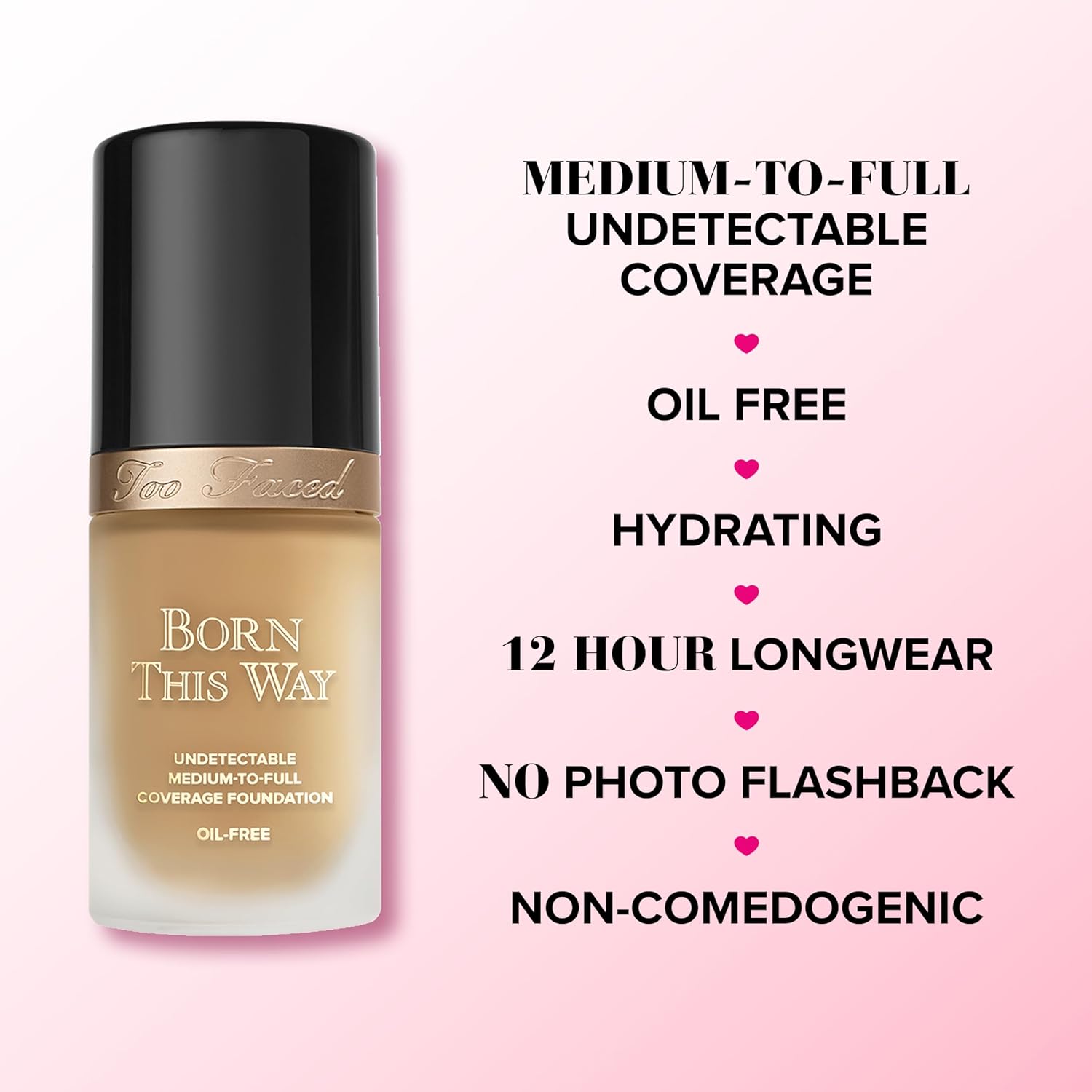 Too Faced Born This Way Natural Finish Longwear Liquid Foundation | Medium-To-Full Coverage