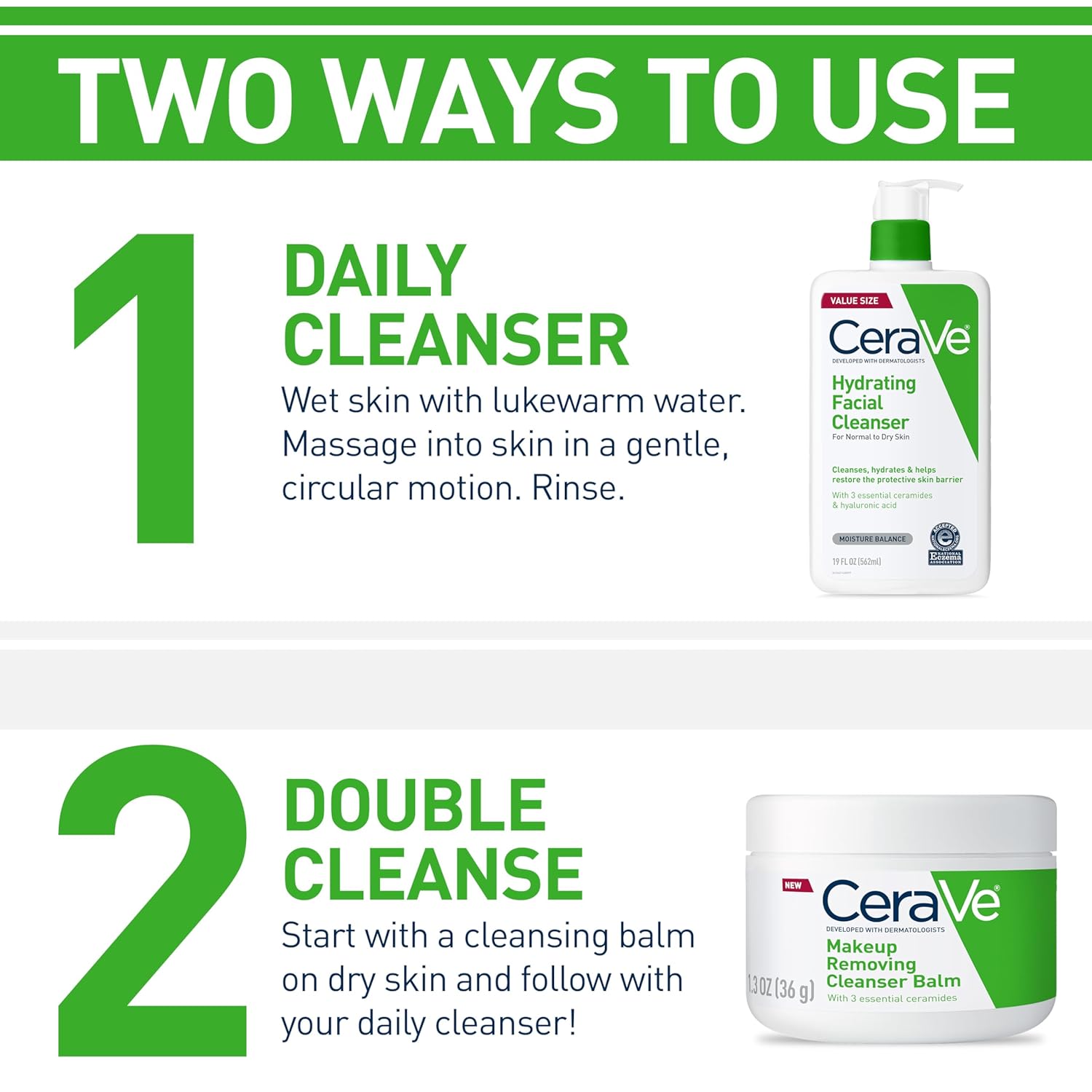 CeraVe Hydrating Facial Cleanser, Moisturizing Face Wash, Hyaluronic Acid + Ceramides + Glycerin