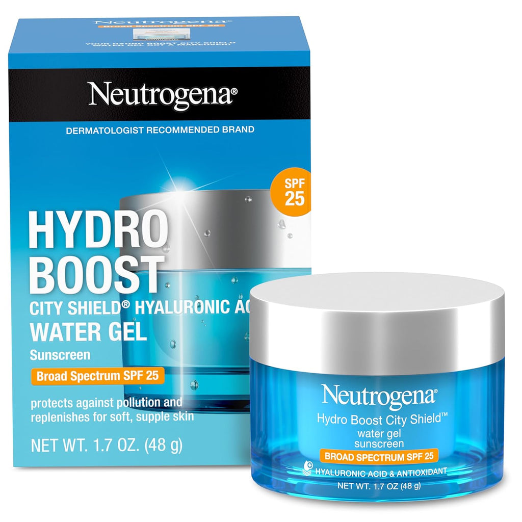Neutrogena Hydro Boost City Shield Water Gel Face Moisturizer with Broad Spectrum SPF 25, Hyaluronic