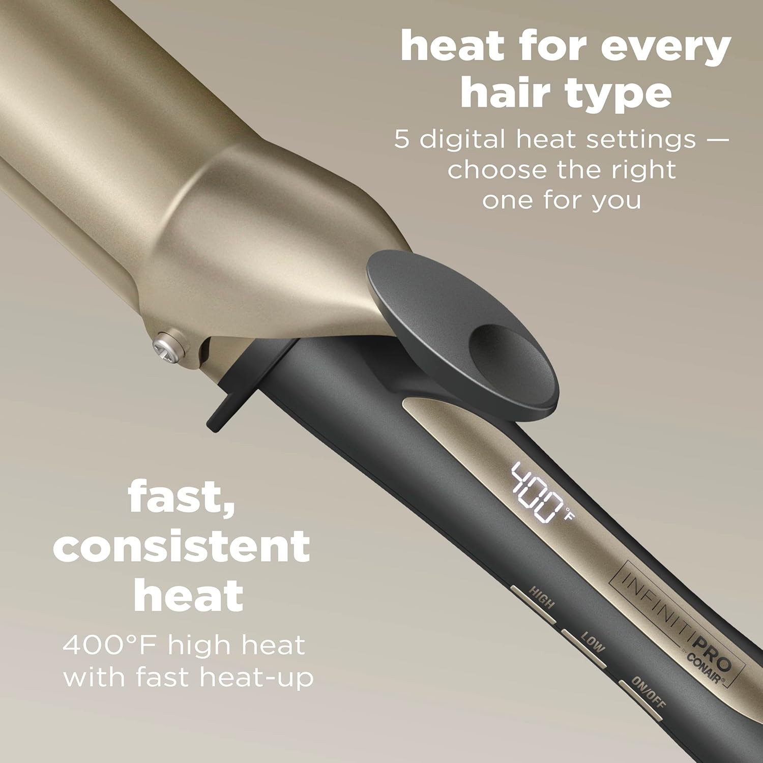 INFINITIPRO BY CONAIR 1 3/4-inch Curling Iron, 1 3/4 inch barrel produces voluminous curls – CD1009