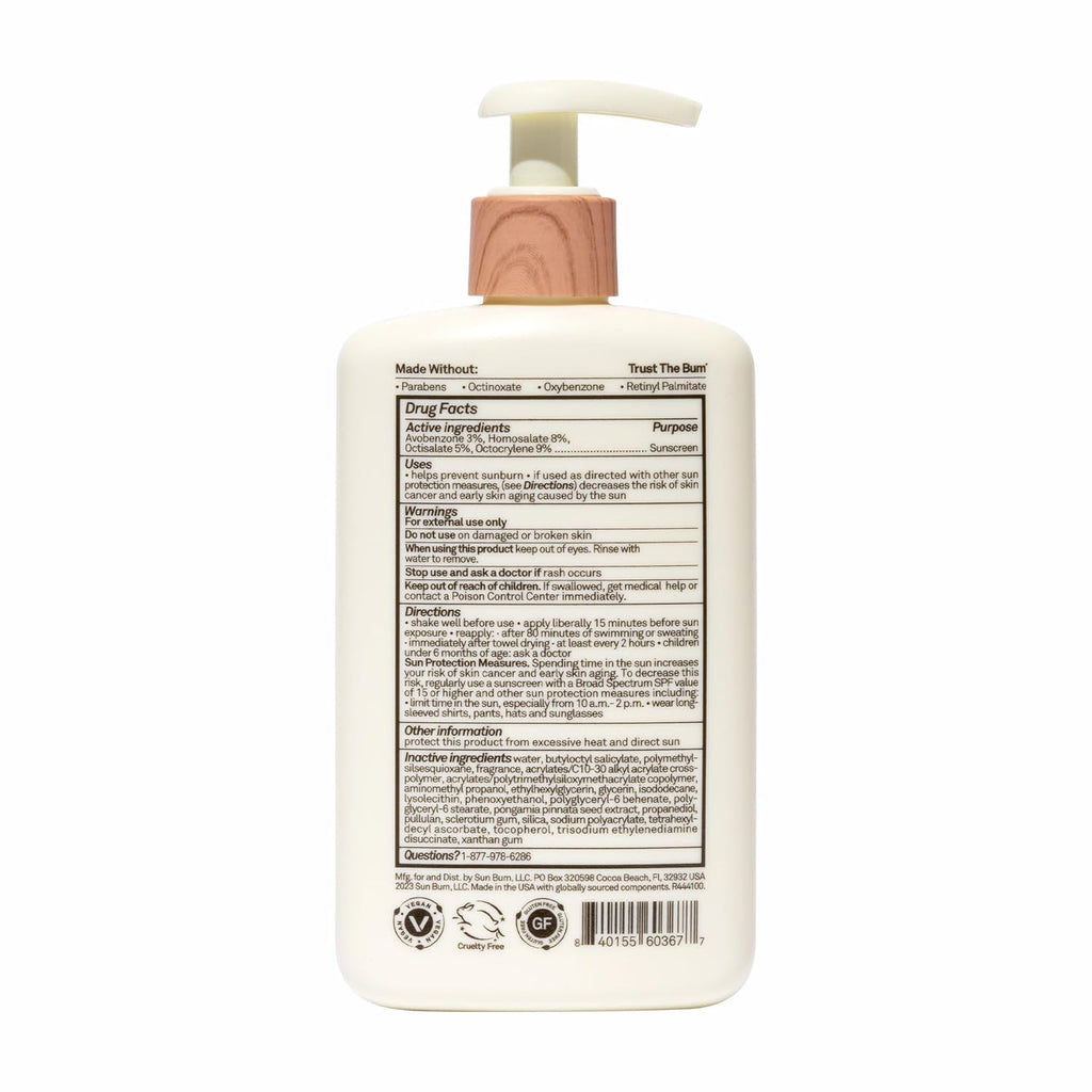 Sun Bum Daily SPF 50 Sunscreen Body Lotion - Broad Spectrum Moisturizing Sunscreen with Vitamin E