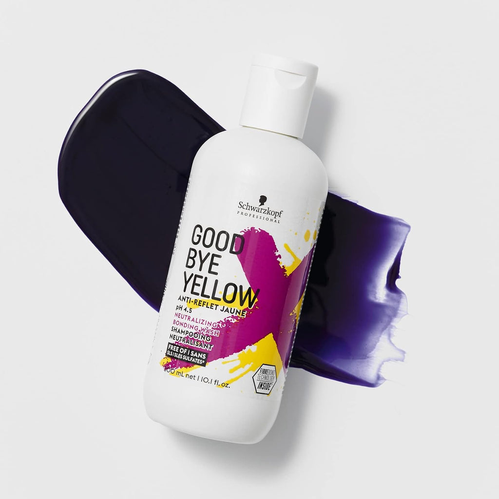 Goodbye Yellow Neutralizing Wash Shampoo – Color Balancing for Brassy and Yellow Tones – Cleansing