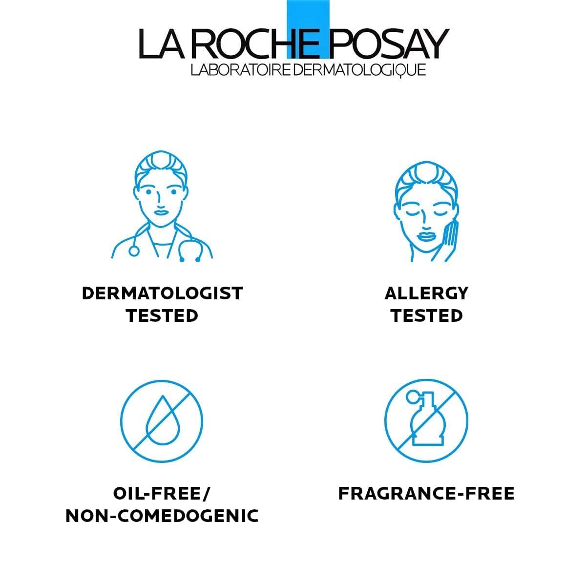 La Roche-Posay Effaclar Medicated Gel Cleanser, 2% Salicylic Acid Cleanser +LHA +Glycerin, Foaming