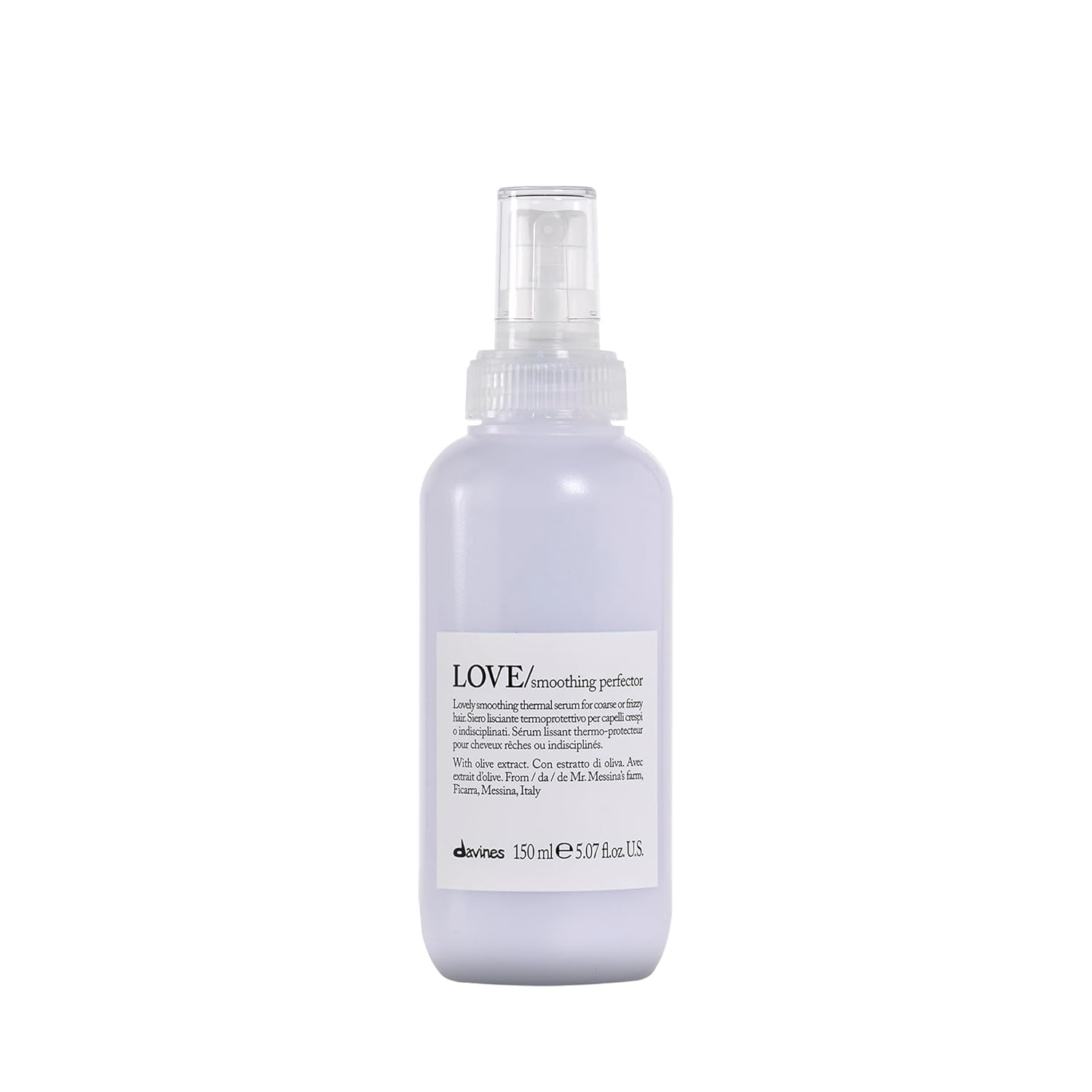 Davines LOVE Smoothing Perfector, Thermal Serum For Coarse Or Frizzy Hair, Tame & Nourish, 5.07 fl o