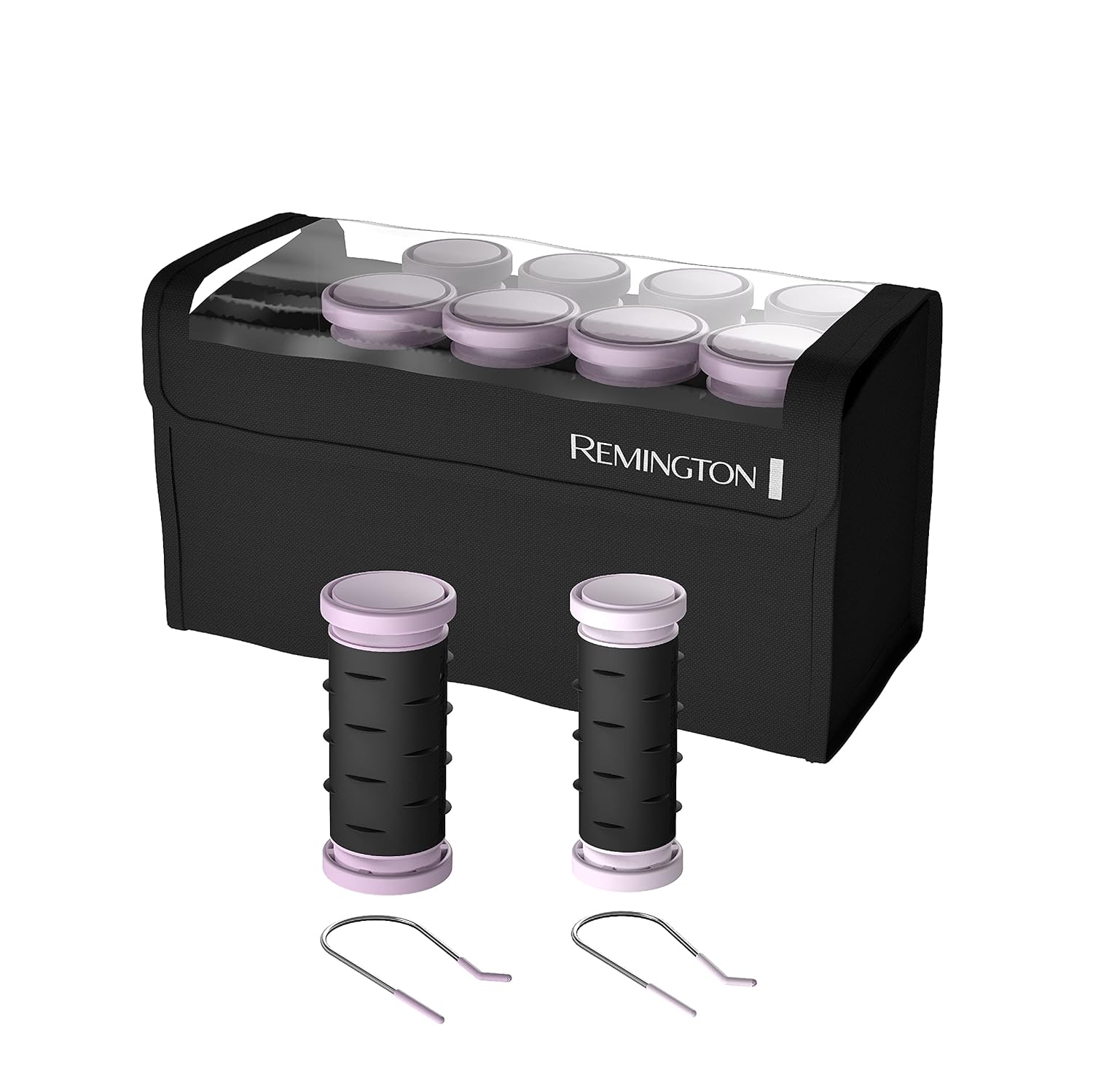 Remington Compact Ceramic Dual Voltage Hot Rollers for Long &Short Hair, Hair Setters, Hair Curlers
