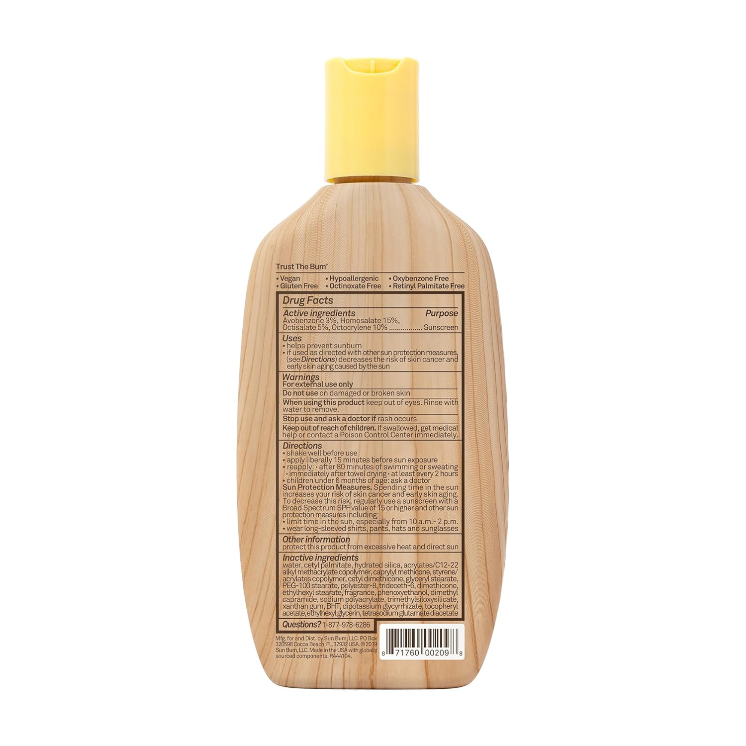Sun Bum Original SPF 70 Sunscreen Body Lotion - Broad Spectrum Moisturizing Sunscreen with Vitamin E