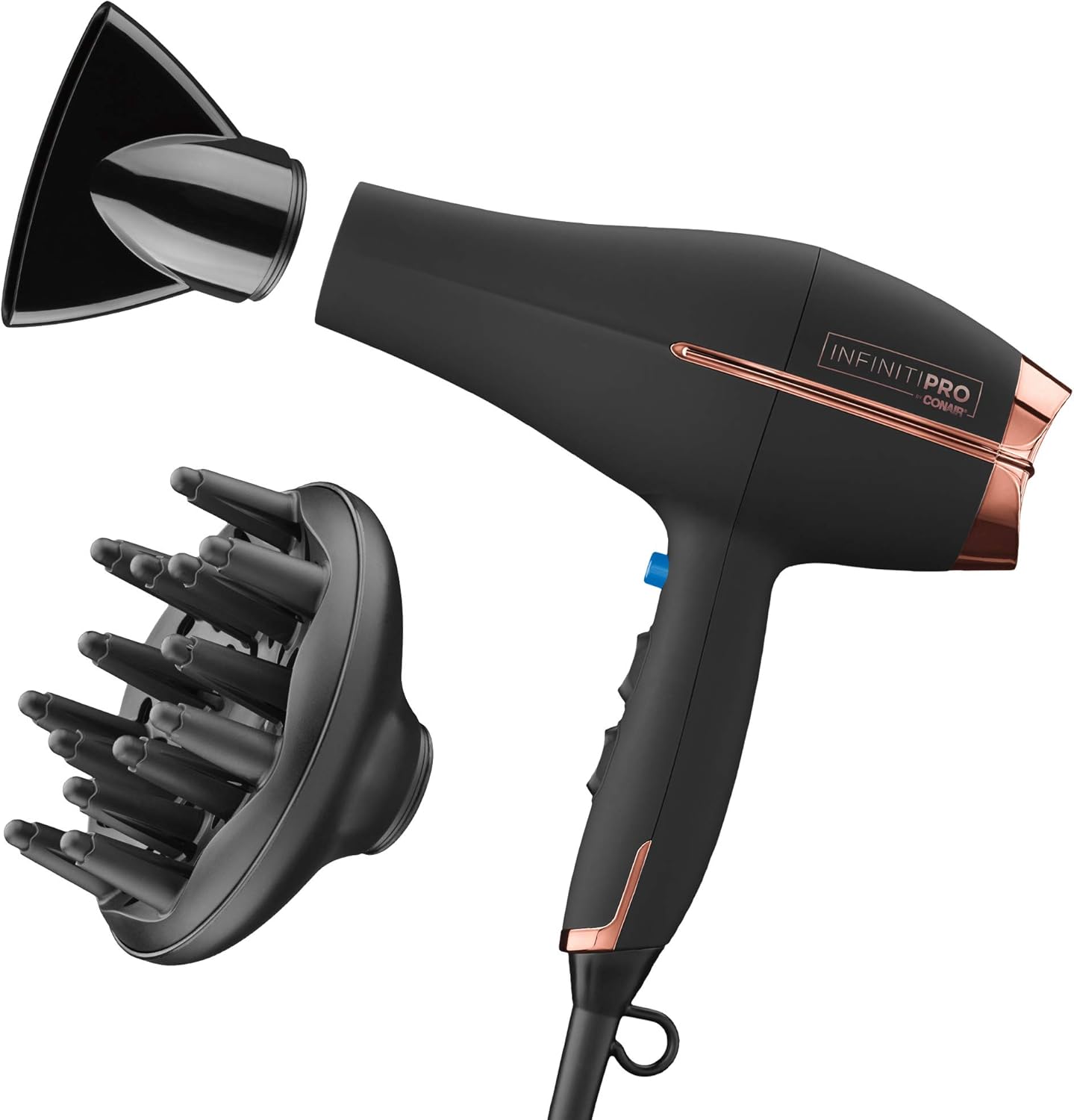 INFINITI PRO CONAIR Hair Dryer, 1875W Blow Dryer with Diffuser and Concentrator, Ceramic Technology