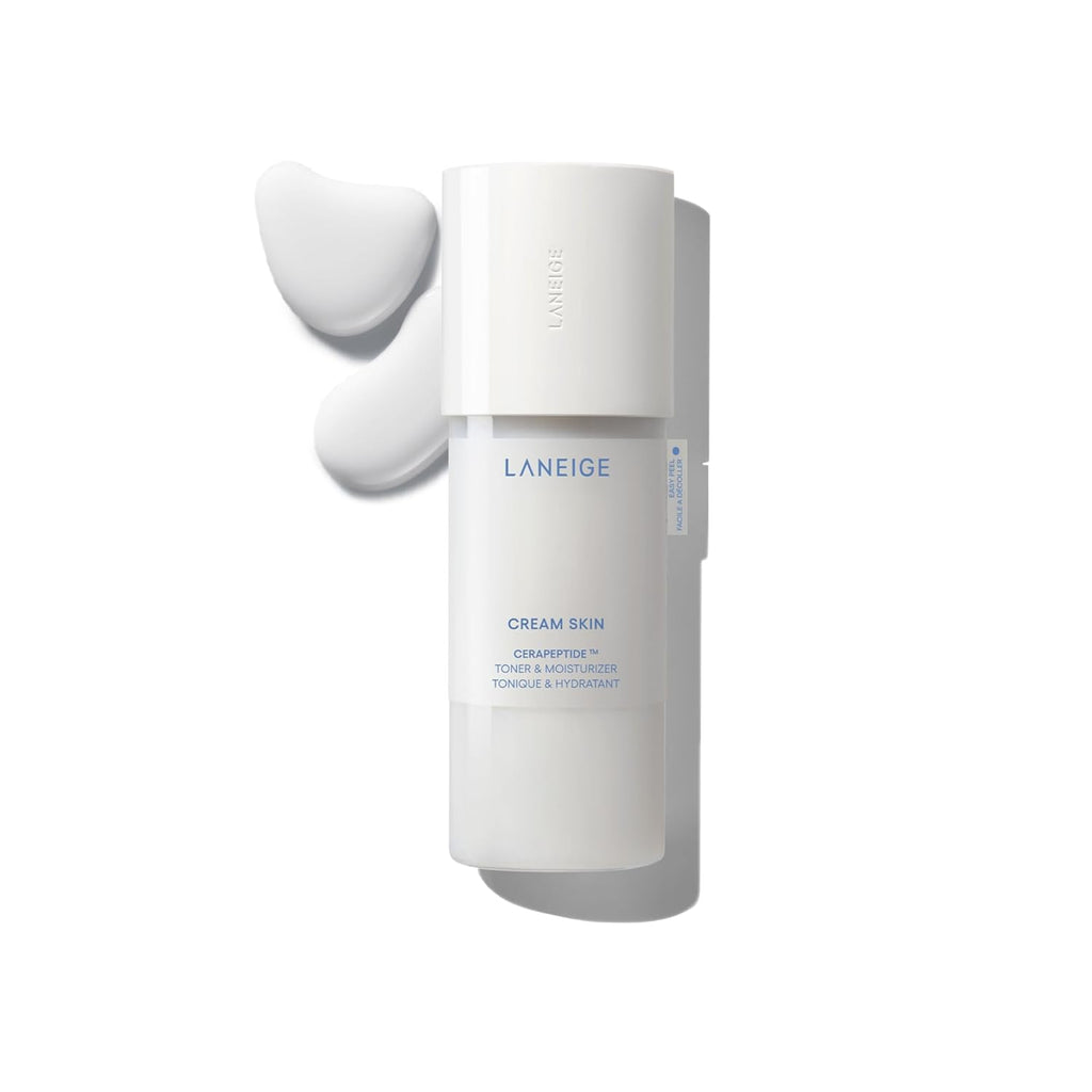 LANEIGE Cream Skin Toner & Moisturizer: Lightweight Korean Milky Toner with Ceramide & Peptide