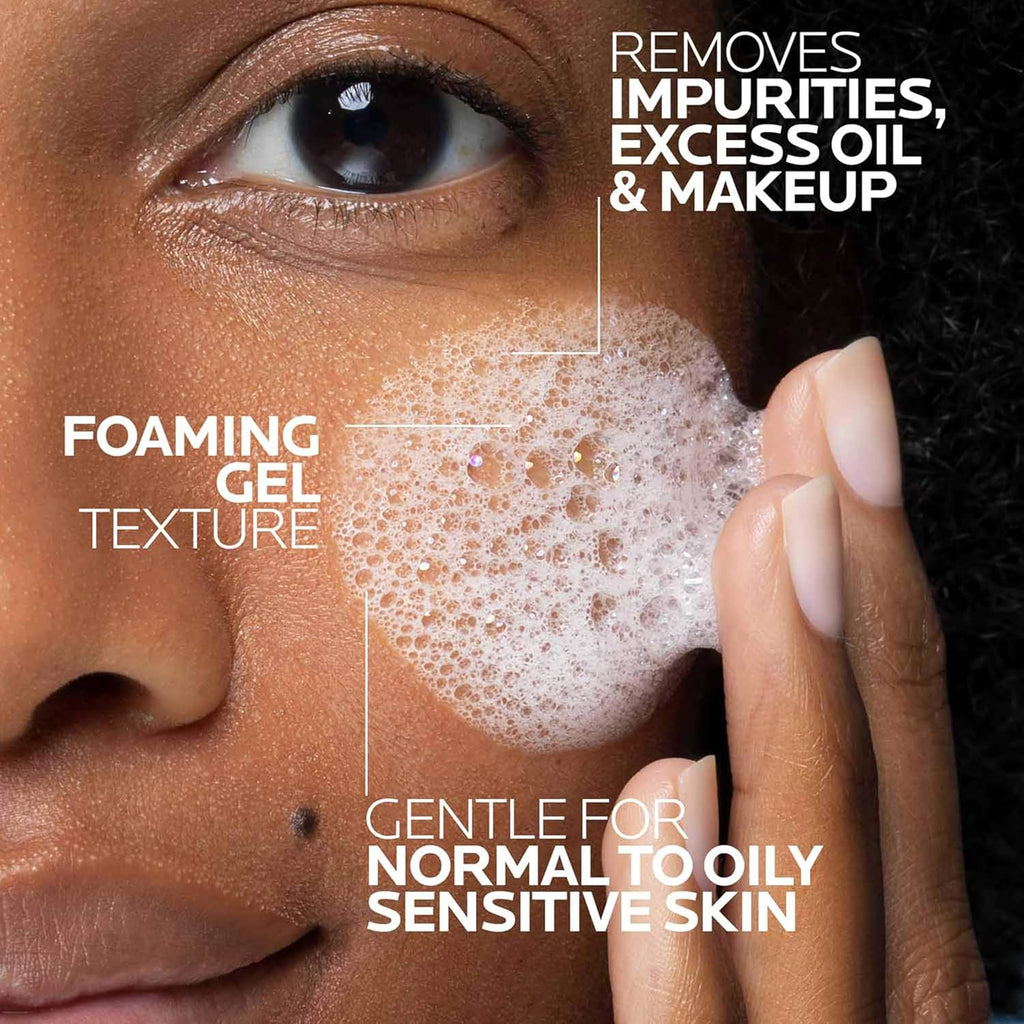 La Roche-Posay Toleriane Purifying Foaming Facial Cleanser, Niacinamide & Ceramides, Pore Cleanser