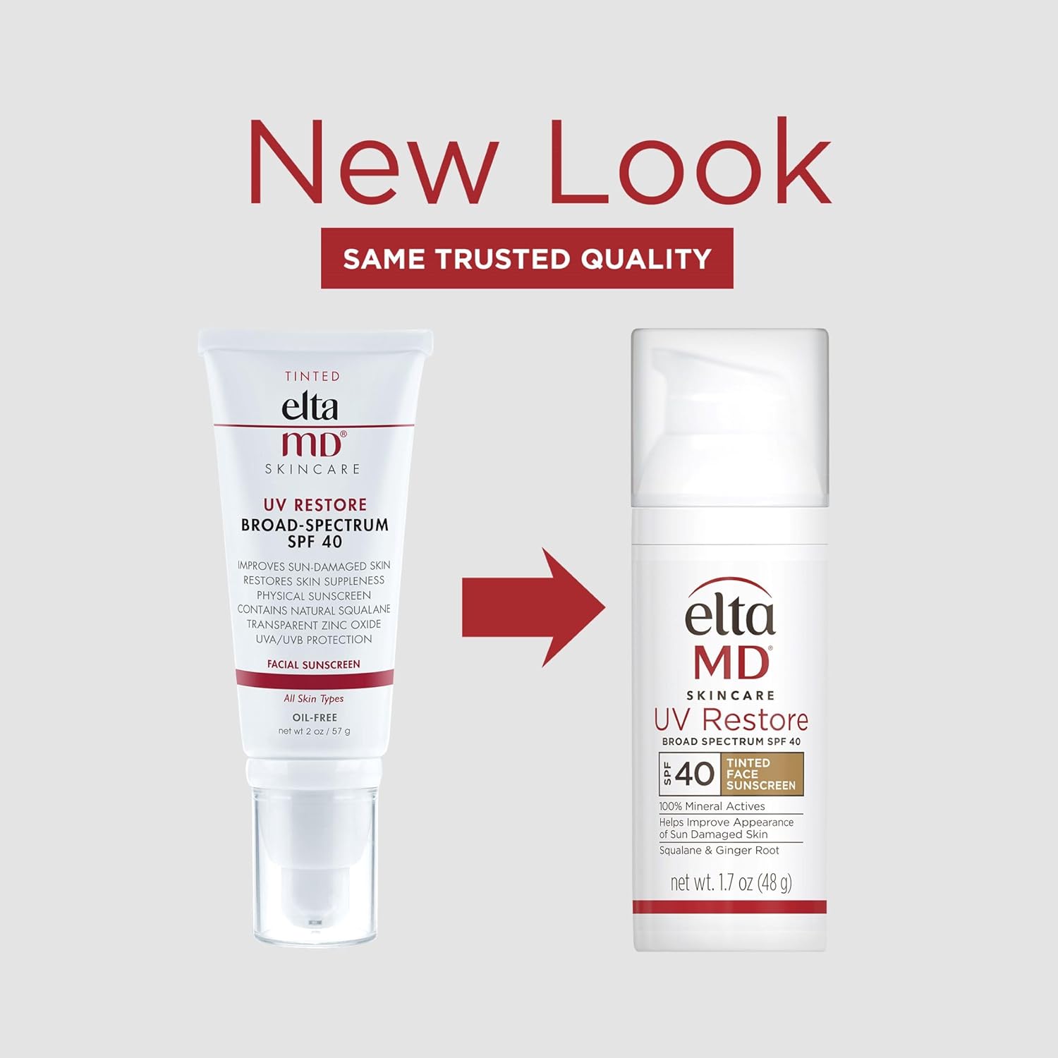 EltaMD UV Restore Tinted Sunscreen for Face SPF 40, Tinted Mineral Sunscreen for Sun Damaged Skin