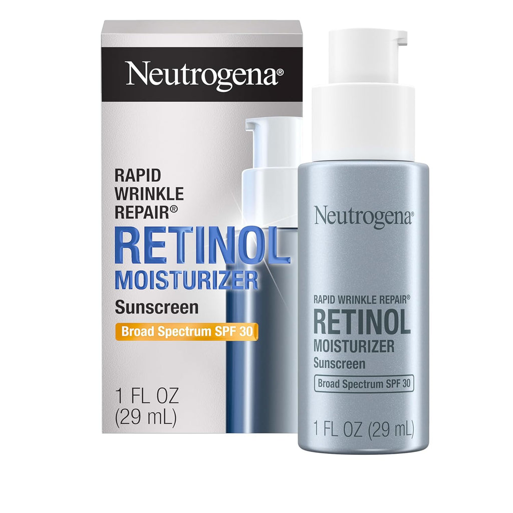 Neutrogena Rapid Wrinkle Repair Retinol Face Moisturizer with SPF 30 Sunscreen, Hyaluronic, Anti-Age