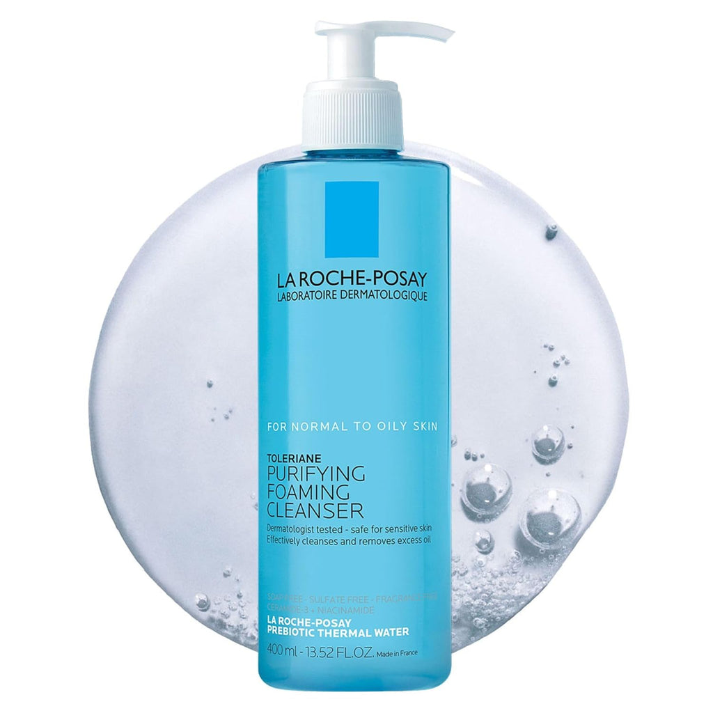 La Roche-Posay Toleriane Purifying Foaming Facial Cleanser, Niacinamide & Ceramides, Pore Cleanser