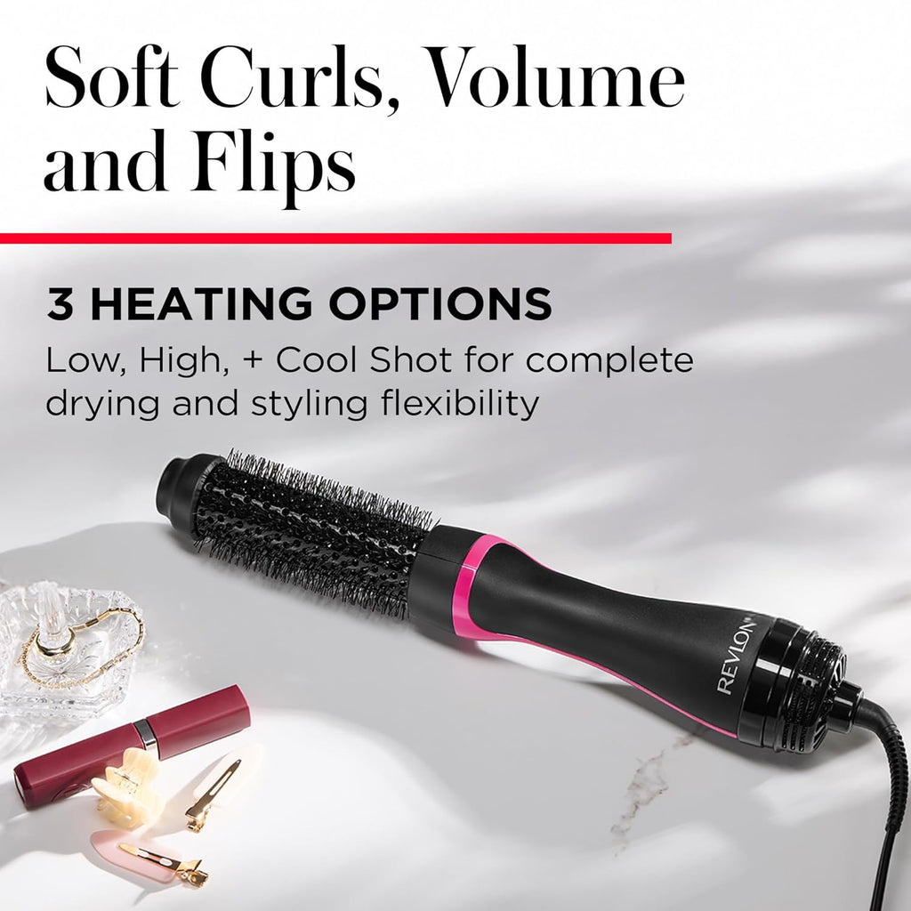REVLON One-Step Hair Dryer & Styler - Root Booster Round Brush for Fast and Easy Blow-Out (1-1/2 in)
