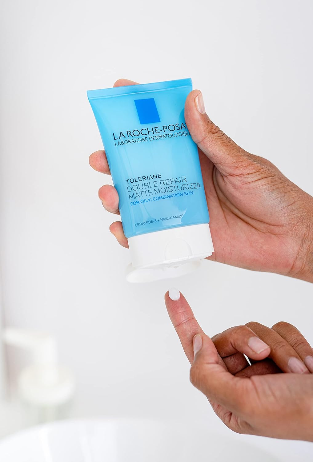 La Roche-Posay Toleriane Double Repair Matte Face Moisturizer, For Oily Skin, Ceramide, Niacinamide