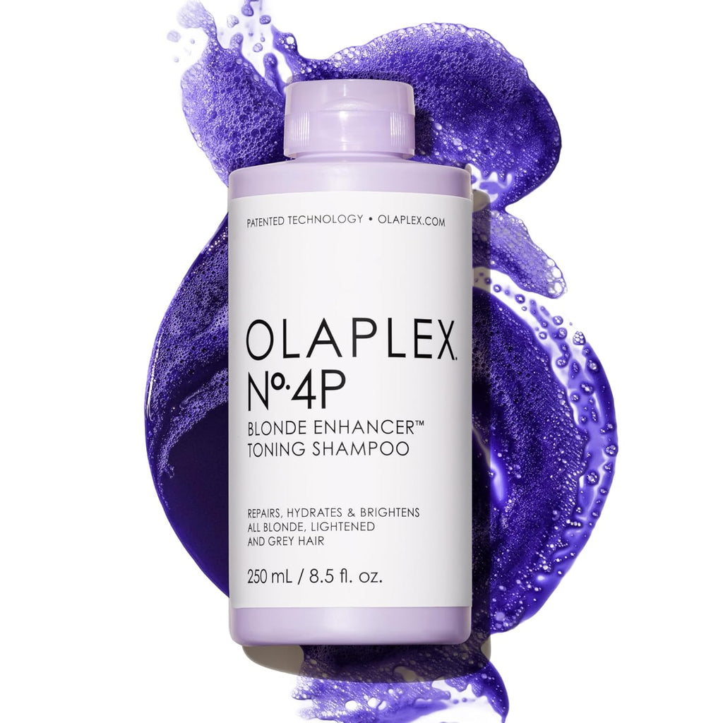 Olaplex No. 4P Blonde Enhancer Purple Toning Shampoo, Repairs, Hydrates, & Brightens