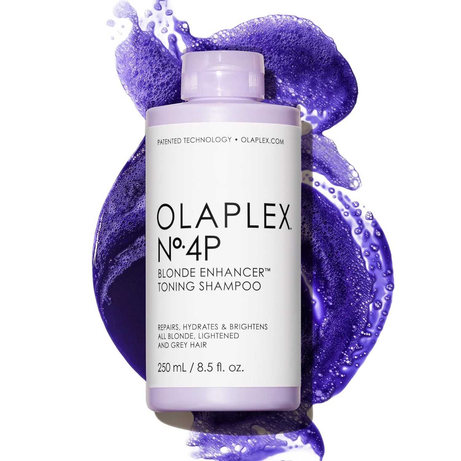 Olaplex No. 4P Blonde Enhancer Purple Toning Shampoo, Repairs, Hydrates, & Brightens