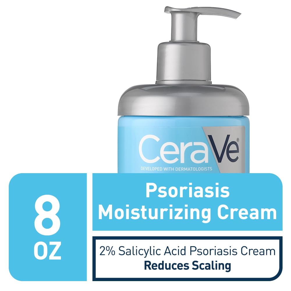 CeraVe Moisturizing Cream for Psoriasis Treatment, Salicylic Acid for Dry Skin Itch Relief & Urea