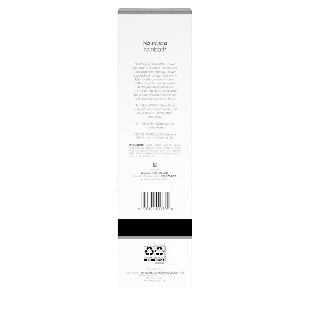 Neutrogena Rainbath Moisturizing Daily Body Wash Cleanser and Shaving Gel with Clean Rinsing Lather