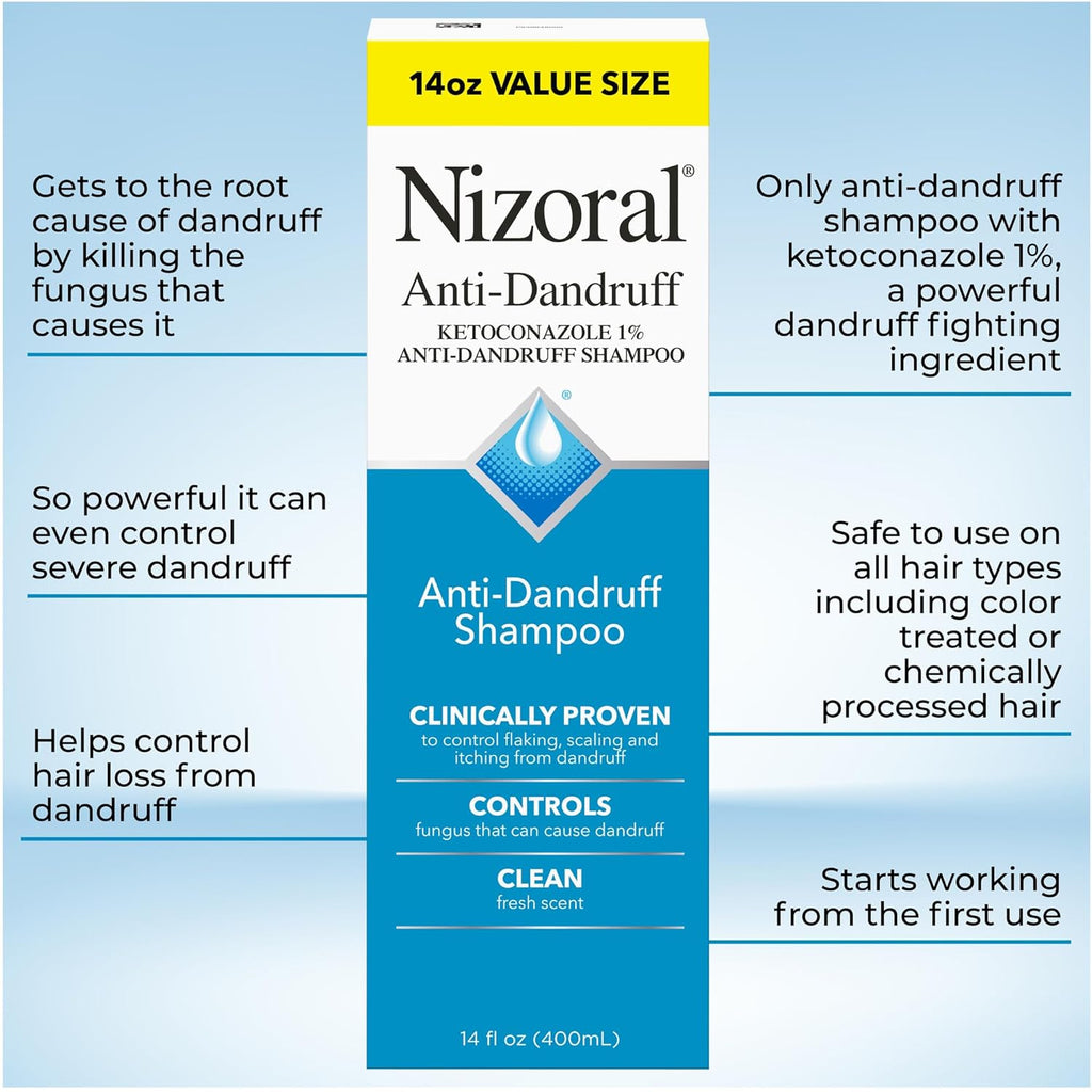 Nizoral Anti-Dandruff Shampoo with 1% Ketoconazole, Fresh Scent