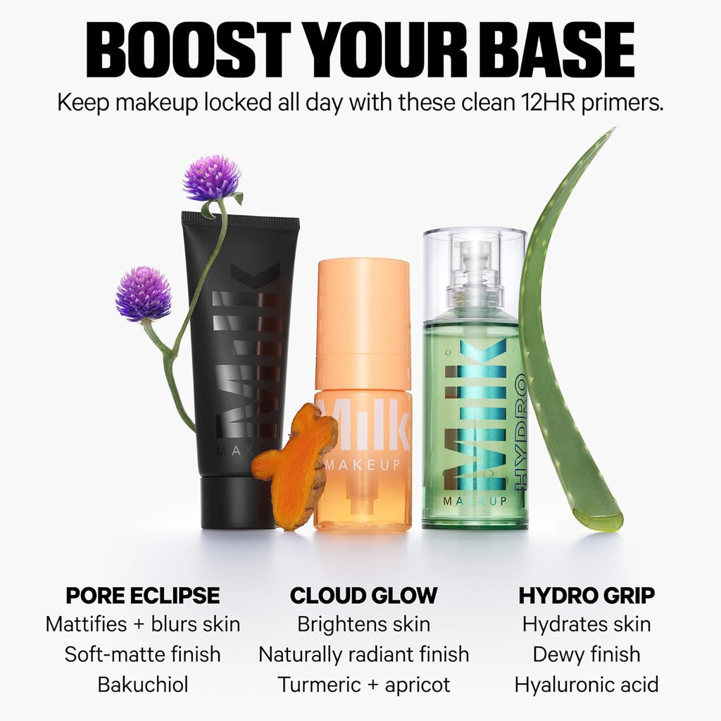 Milk Makeup Hydro Grip Primer with Hyaluronic Acid + Niacinamide -Hydrating Face Primer Grips Makeup