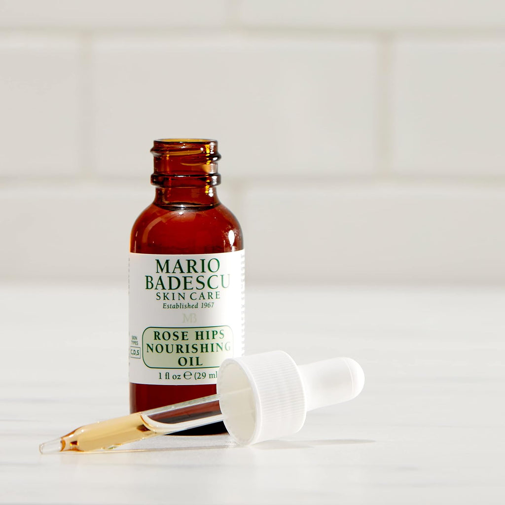 Mario Badescu Rose Hips Nourishing Oil for Combination, Dry &Sensitive Skin Facial Oil, Moisturizes