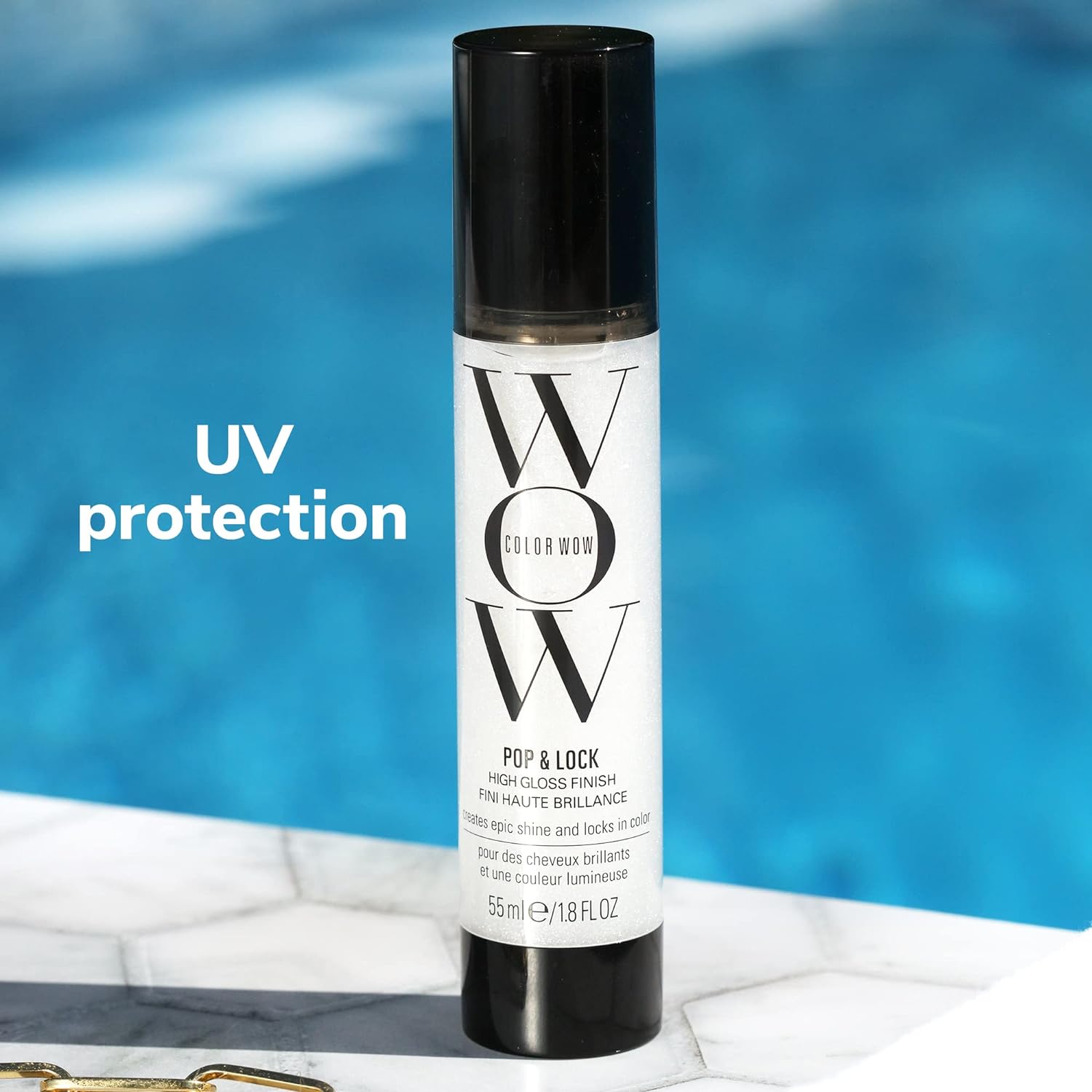 COLOR WOW Pop + Lock High Gloss Finish – Frizz Control Serum | Prevent Color Fade, Seal Split Ends